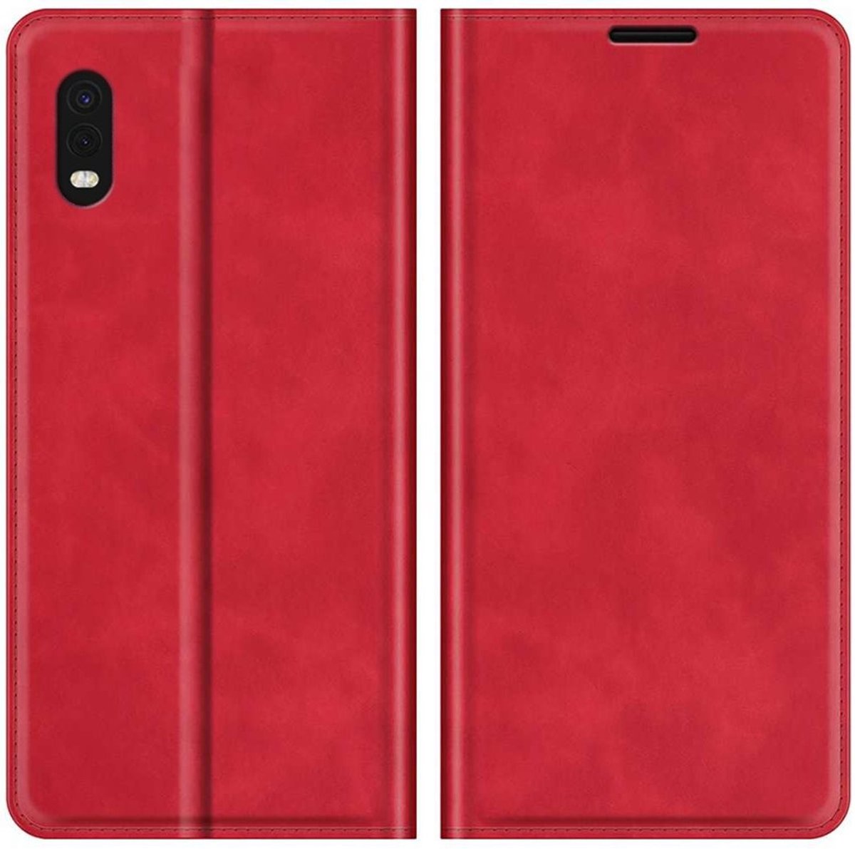 Just in Case hoesje geschikt voor Samsung Galaxy Xcover Pro - Hoesje met Pasjeshouder - Luxe Book Case - Rood