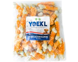 YOEKL Kip en Calcium Kluifjes - 400 Gram - Hondensnacks - Hondensnoepjes - Hondensnacks Gedroogd