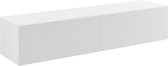 Zwevende Kast Gerrit - 140x33x30 cm - Wit Mat - Spaanplaat - Decoratief Design