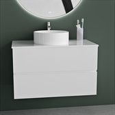 Vestland - Meuble de salle de bain avec lavabo - 100 CM - Wit - Ensemble de meuble de salle de bain