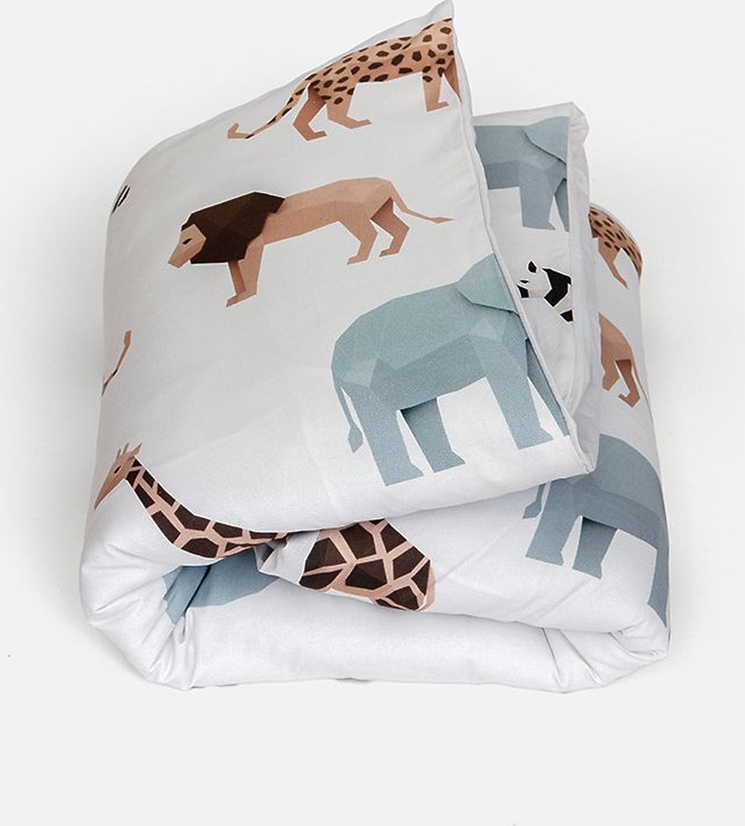 Studio Ditte Dekbedovertrek Safari 140x220cm - Lichtgrijs