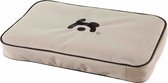 Maelson Lounge mat 92 -88x58x7 cm.- Waterafstotend en dik hondenmatras voor in bench - Slijtvast met wasbare buitenhoes - Comfortabel Beige