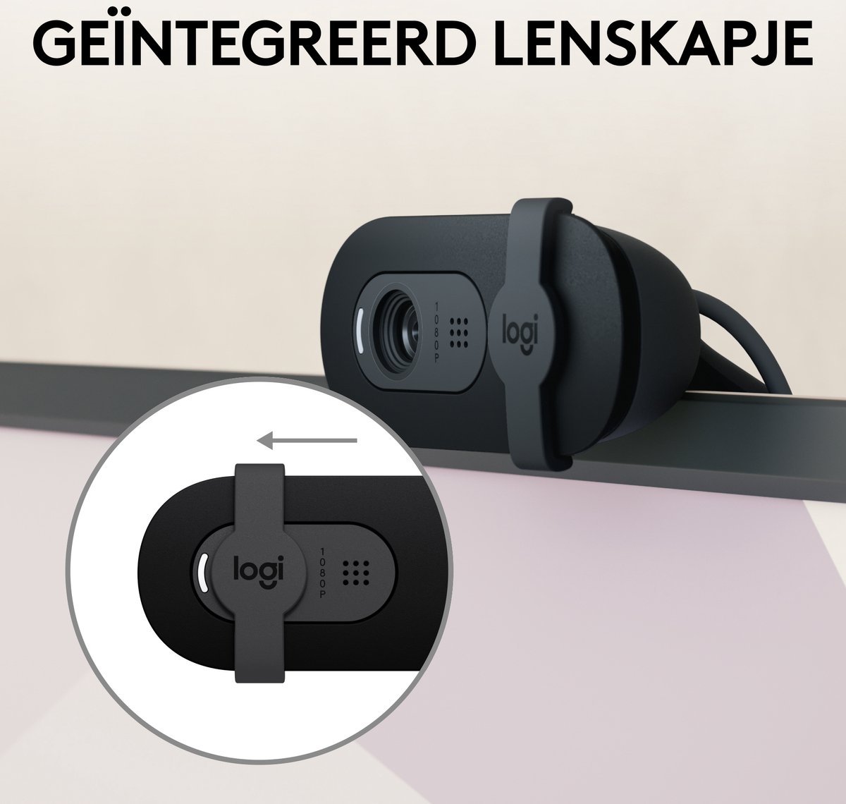 Logitech Brio 100 Full HD webcam met lenskapje thumbnail 4
