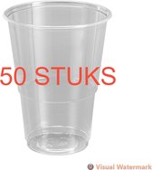 Algon transparante herbruikbare bekers - 330 ml - 50 stuks !!!!!