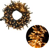 Cheqo® Kerstboomverlichting - Clusterverlichting - Kerstlampjes - Led Verlichting - Kerstverlichting voor Binnen en Buiten - 400 LED - 8 Meter - Extra Warm Wit