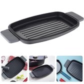 Bol.com Cheqo®XL Grillpan - 424 x 22 x 3 cm - Gegoten Aluminium - Soft-Touch Handvaten - Krasbestendig - Barbecue - BBQ - Ovenbe... aanbieding