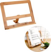 Cheqo® Cookbook Stand - Cookbook Stand - Boek Stand - Music Book Stand - Boek Holder - Book Stand - Tablet Stand - Bamboe