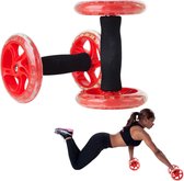 Cheqo® Ab Roller Set - Ab Wheel - Core Wheels - Buikspiertrainer - Buikspierwiel - Trainingswiel - Core Krachttrainers - 2 Stuks