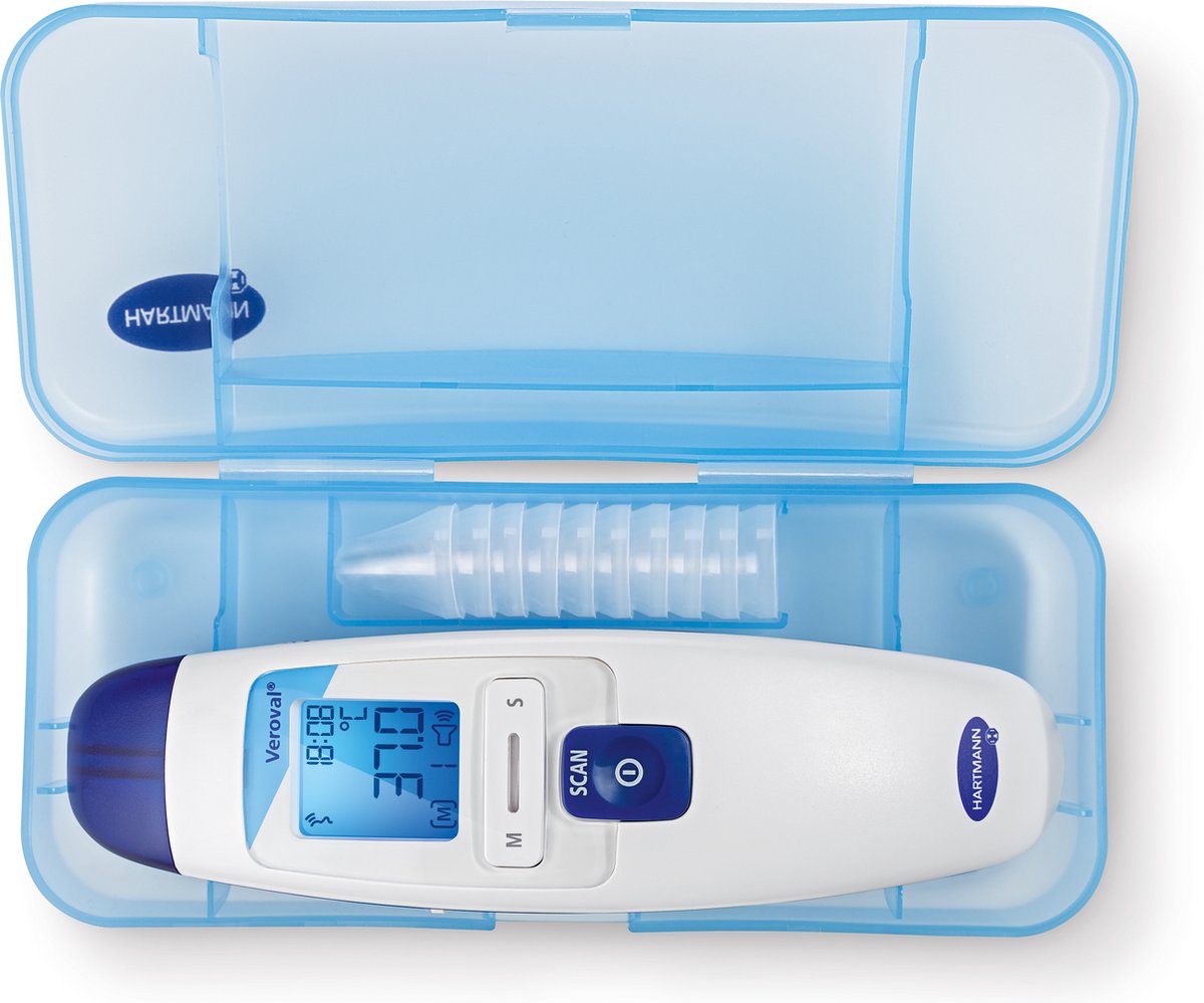 Veroval 2-in-1 infrarood koortsthermometer: voor het eenvoudig en snel meten van koorts in het oor of voorhoofd, ideaal voor gezinnen met kinderen, met 10 beschermkapjes — cadeau in Cadeau-ideeën - foto 8