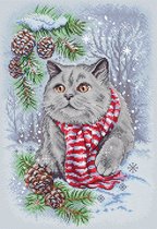 Leti Stitch Winter Cat borduren (pakket) L8997