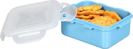 Lock&Lock (mini) Ensemble de Boîtes de conservation avec couvercle - Boîtes à collations - Boîte à collations - Récipients de conservation des Nourriture pour bébé - Set de 4 - Blauw pastel - 180 ml - Enfants et Adultes - Anti-fuite - Sans BPA