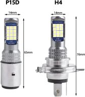 H4 LED lamp 600, CSP LED ,Geschikt voor Scooter - Motor (1 stuks)