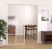 The Living Store Schuifdeur Aluminium - 90 x 205 cm - Met mat ESG-glas
