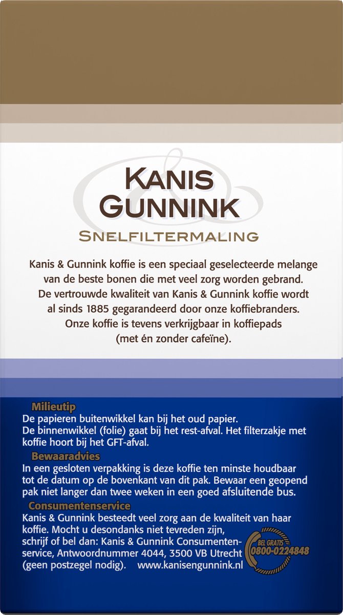 Kanis Decaf Filterkoffie - 6 x 500g thumbnail 3