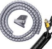 BrenLux - Attache-câble - Tuyau en spirale - Cache-câble - fusionnez les câbles en toute sécurité - Organisateur - Câble de 2 mètres avec pince