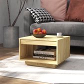 The Living Store Houten Banktafel - Salontafel - 50 x 50 x 33.5 cm - Opbergschap