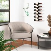 Luxwine - Wijnrek - Wijnrekken - Wijnrek muur - Modern - Zwart - Metaal - 24 x 9,25 x 60 cm