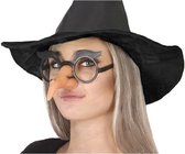 Horror/Halloween verkleed accessoires bril met heksen neus
