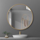 Nordic Style® Wandspiegel 100x100cm | Zacht Goud | Scandinavische Spiegels | Cirkel | Wandspiegel | Badkamerspiegel | Gangspiegel