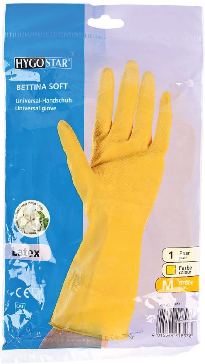 Goedkoopste Huishoudhandschoen - latex handschoen geel - bettina handschoen schoonmaak 1 paar