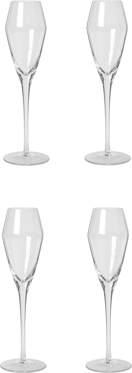 Broste Copenhagen Sandvig collectie set van 4 champagne glazen - mond geblazen 20 CL