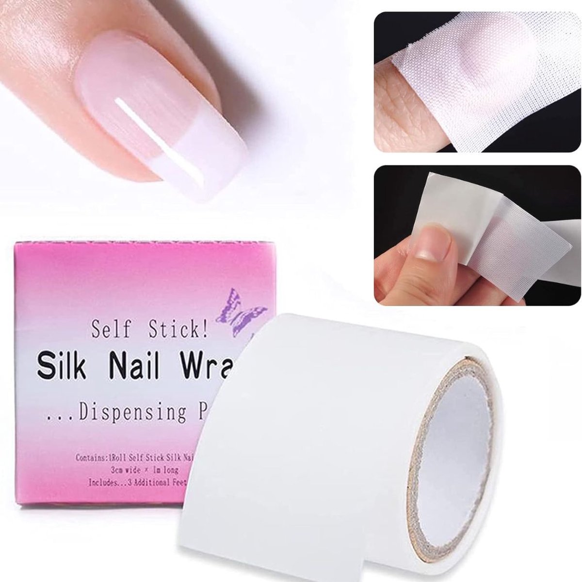Goedkoopste GUAPÀ® Rol Nagelreparatie Glasvezel Zijde Wrap | Zelfklevende nagel folie | Nagelreparatie Tape | Gescheurde nagels herstellen | Fiberglass Nails