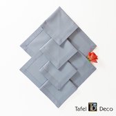 Tafel-Deco servet Jola grijs met blauwe tint set van 6