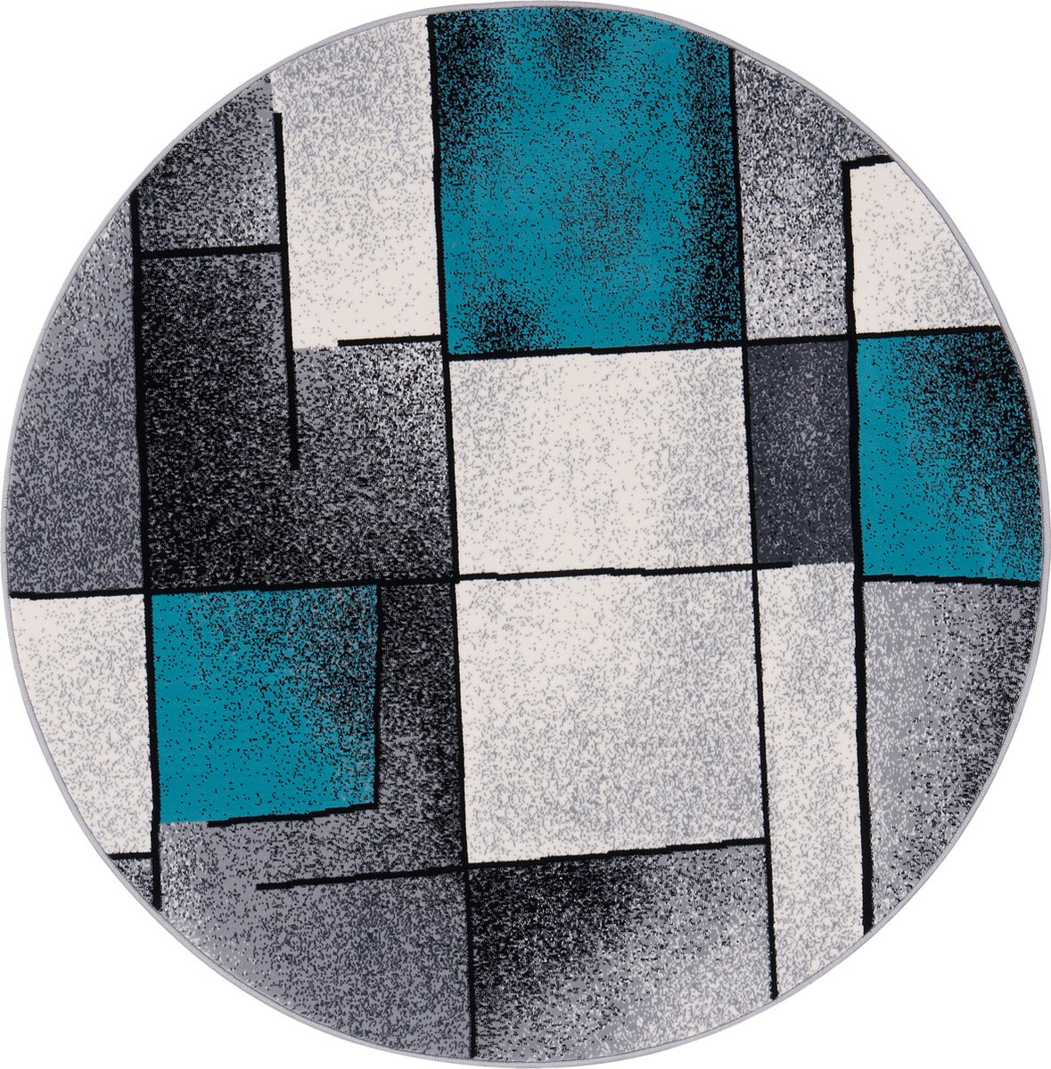 Pergamon Vloerkleed Designer Briljant Fantasie Rond Blauw