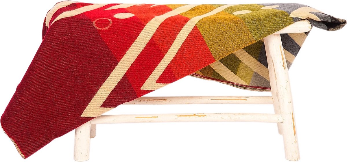 Alpaca native blanket Imbabura Rood