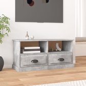 The Living Store TV-meubel - Betongrijs - 93 x 35.5 x 45 cm - Praktisch ontwerp