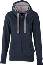 Women's Hooded Jacket met ritssluiting Navy - S