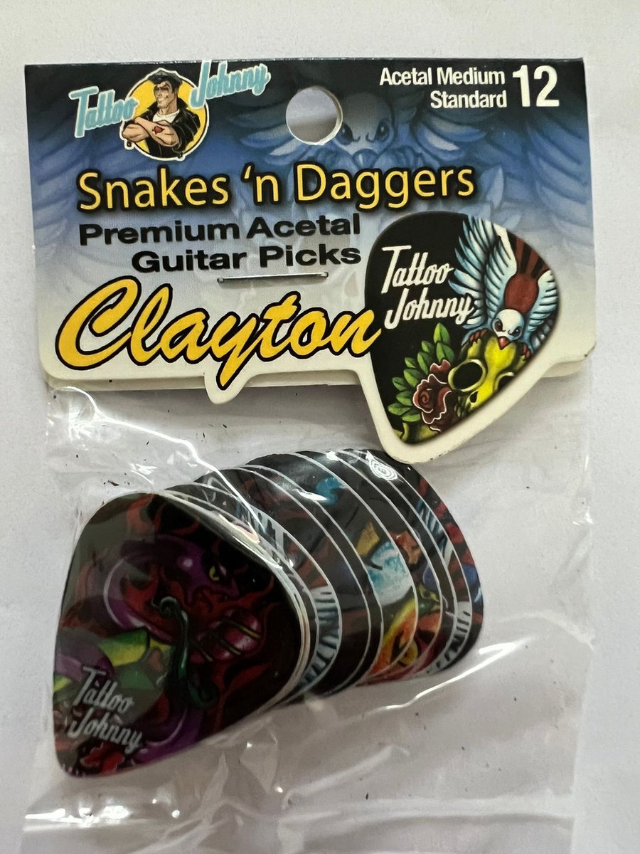 Clayton - Snakes 'N Daggers - plectrums - medium - 12-pack