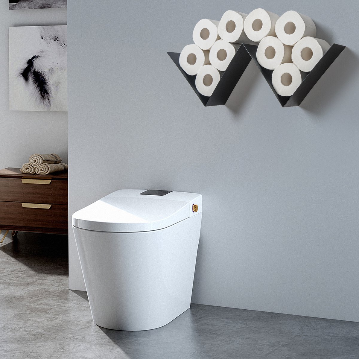 VDN Stainless wc rolhouder zwart - Toiletrolhouder - Reserverolhouder ...