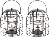 2x silo Vogel / cage d' alimentation pour des balles de métal tit 18 cm - Pour les moineaux / seins petits oiseaux -Hiver maisons d'alimentation