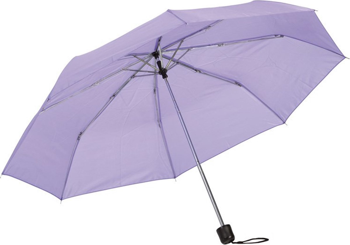 Opvouwbare mini paraplu lila paars 96 cm - Voordelige kleine paraplu - Regenbescherming