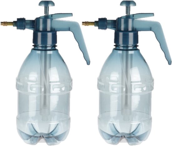 Pro Garden Plantenspuit met hoge druk sproeier - kunststof - 1.5 liter - blauw - Waterverstuivers van Pro Garden — afbeelding 2