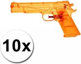 10 speelgoed waterpistolen oranje 20 cm