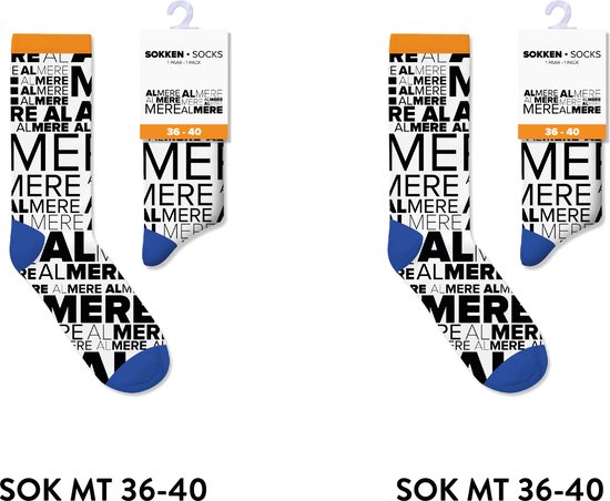 Almere sokken heren en dames - multipack 2 paar - cadeau voor man en vrouw