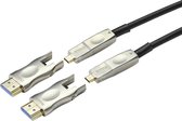 SpeaKa Professional SP-9538580 HDMI-kabel HDMI Adapterkabel HDMI-A-stekker, HDMI-micro-D-stekker, HDMI-A-stekker, HDMI-