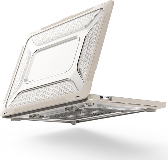 Heavy Duty Cover - Geschikt voor MacBook Pro 13 inch - Case - Extreme Bescherming - Hardcase - A1706/A1708/A2338/A2686 (M1,M2,Touchbar, 2016-2022) - Beige