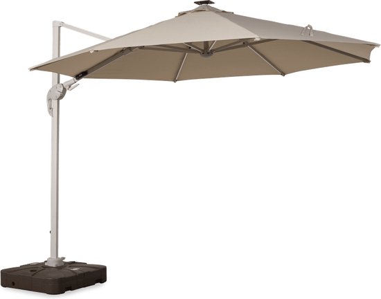 Chaise longue suspendue Parasol Duuk LED | Résistant aux intempéries | Imperméable à l'eau