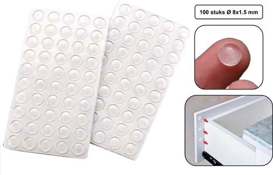 YUTOU van 100 stuks transparante rubberen aanslagdempers, anti