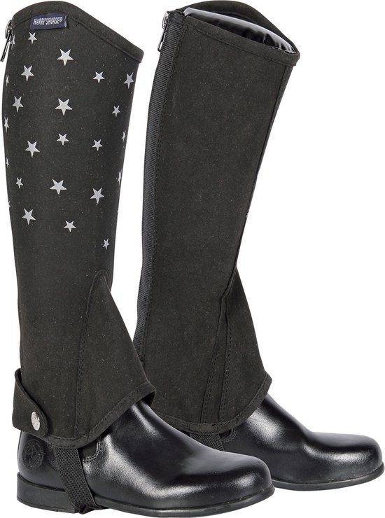 RelaxPets - Harry's Horse - Chaps Amara - Mini Chaps Youngstar - Sterren - Zwart - 12 Jr