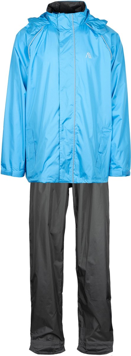 RALKA waterdicht regenpak - comfortabel - azuurblauw/antraciet - maat s