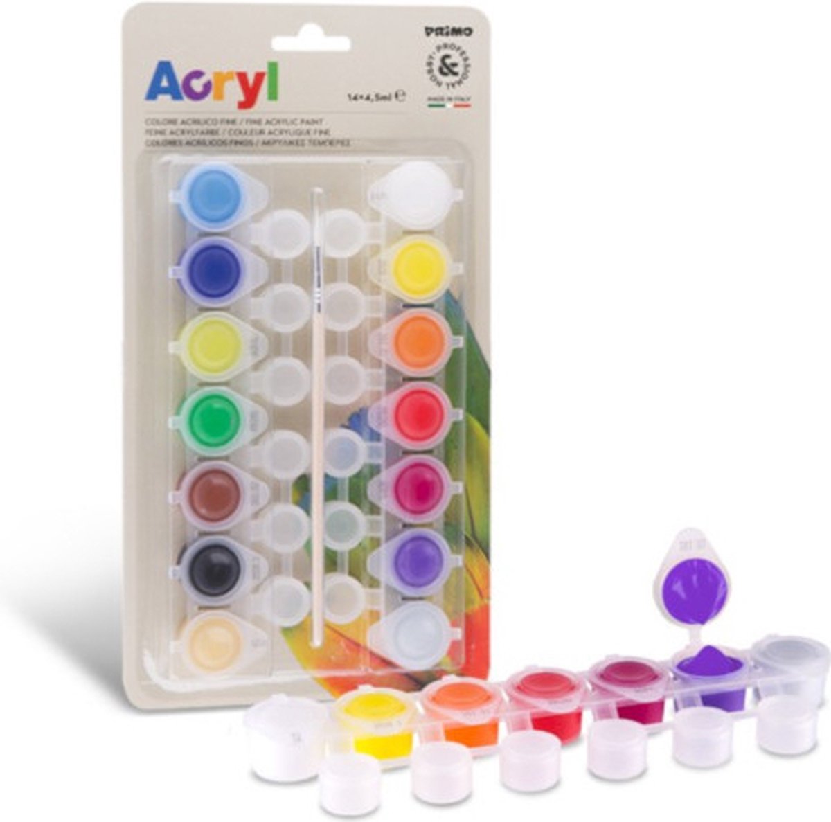 ACRYLVERF 4,5 ml 14 KLEUREN - PRIMO PROFESSIONAL