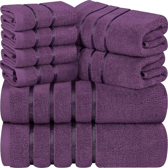 Brielle Handdoekenset van 100% katoen - 4 handdoeken 50x100 cm, katoen zeer absorberende handdoeken voor de badkamer, badhanddoek in hotel- en spa- kwaliteit, verpakking van 4, bruin