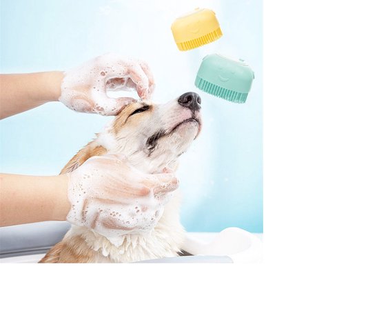 Shampoo borstel hond - Massage borstel - Hond - Kat - Wassen - Shampoo –  Massage - Bad... | bol