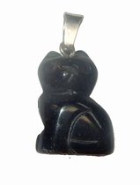Edelsteen Hanger Poesje Onyx
