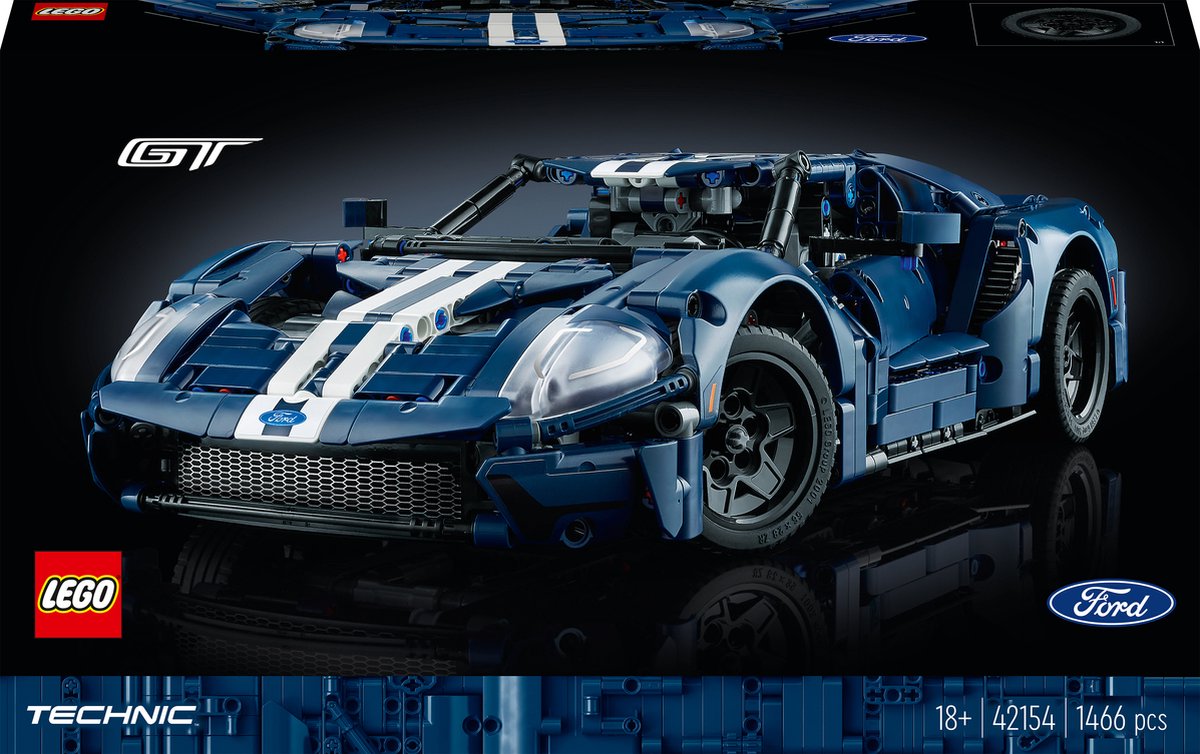 LEGO Technic 2022 Ford GT Auto Supercar Modelbouwpakket voor Volwassenen - 42154 - LEGO