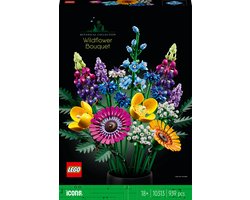 LEGO Icons Wilde Bloemen Boeket Bouwset voor Volwassenen, Botanical Collection - 10313